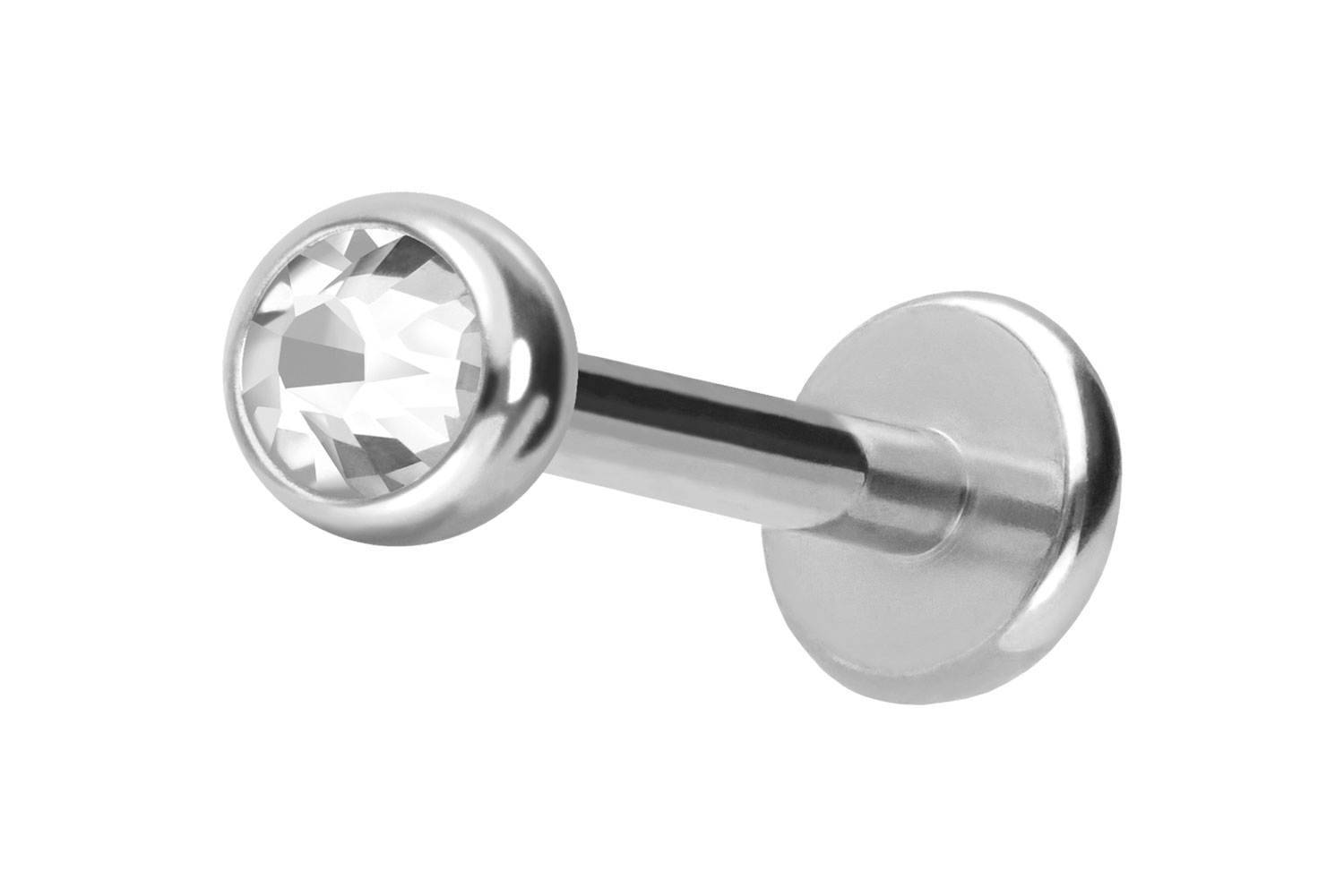 Chirurgenstahl Labret Piercing KRISTALL
